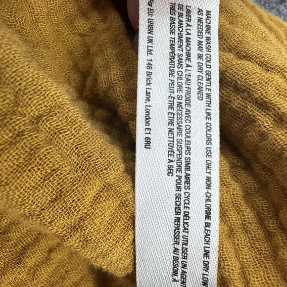 Anthropologie Womens Saturday Sunday Lydia Dress Size M Mustard Cotton Beach - Picture 5 of 12